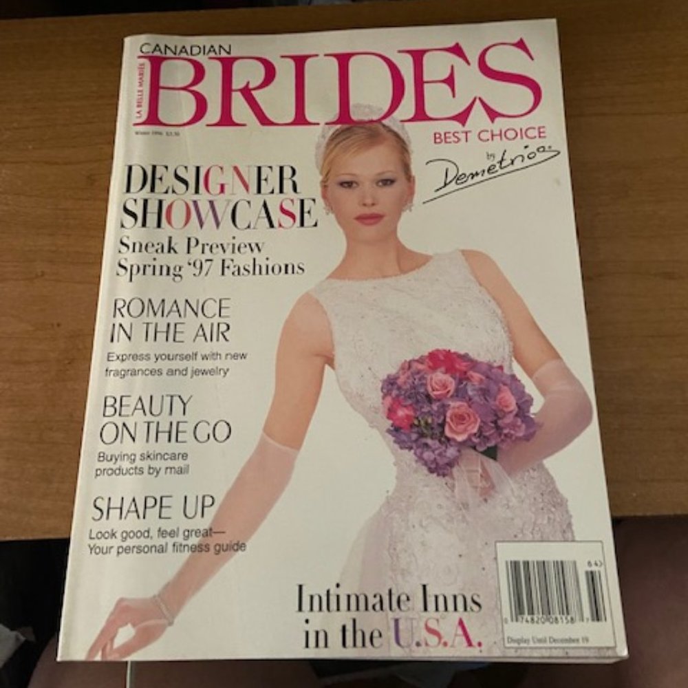 2/$45 Canadian Brides Magazine Winter 1996 Vintage